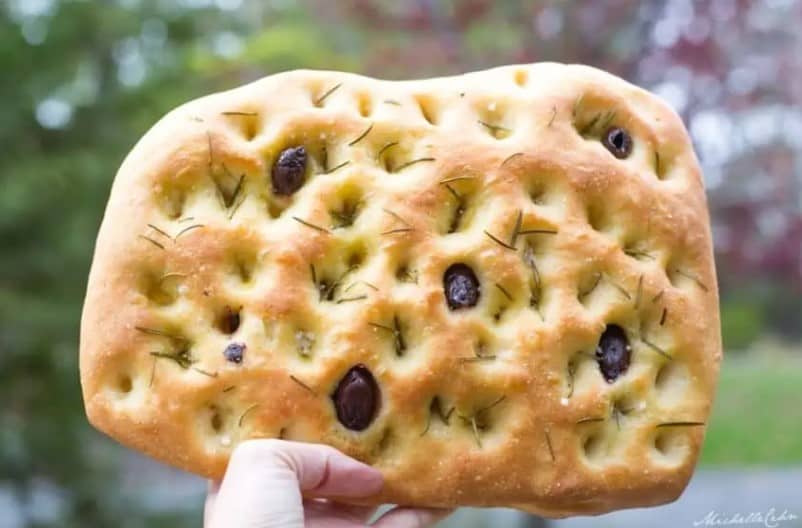 Vegan Focaccia Bread {Italian Rosemary &amp; Olive}